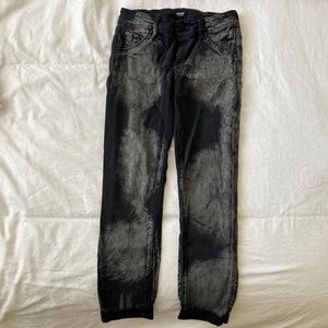 Hudson Jeans-  Black distressed dyed jeans